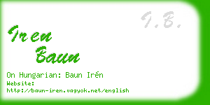 iren baun business card